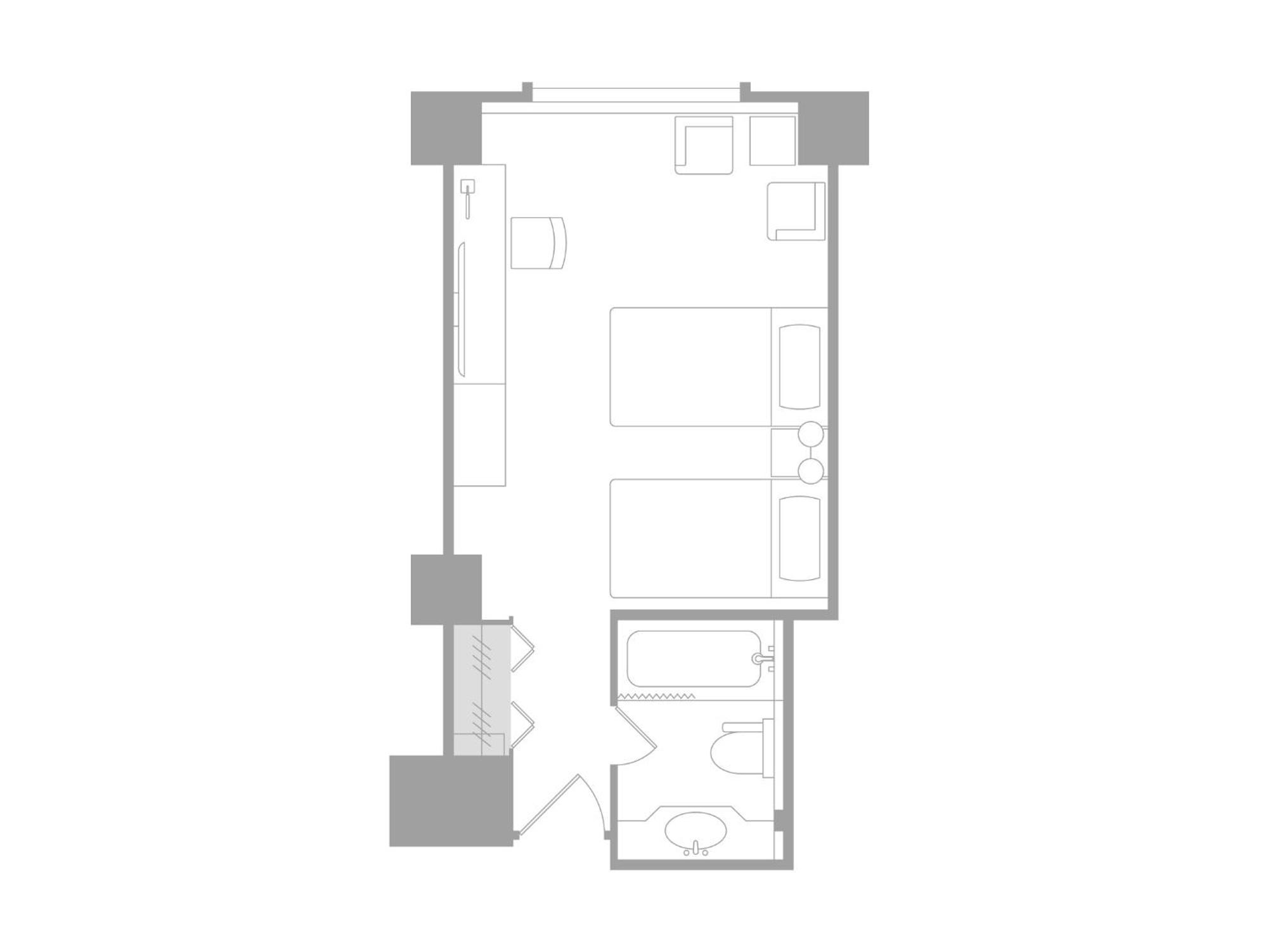 Garden Tower Standard Twin Room Smoking