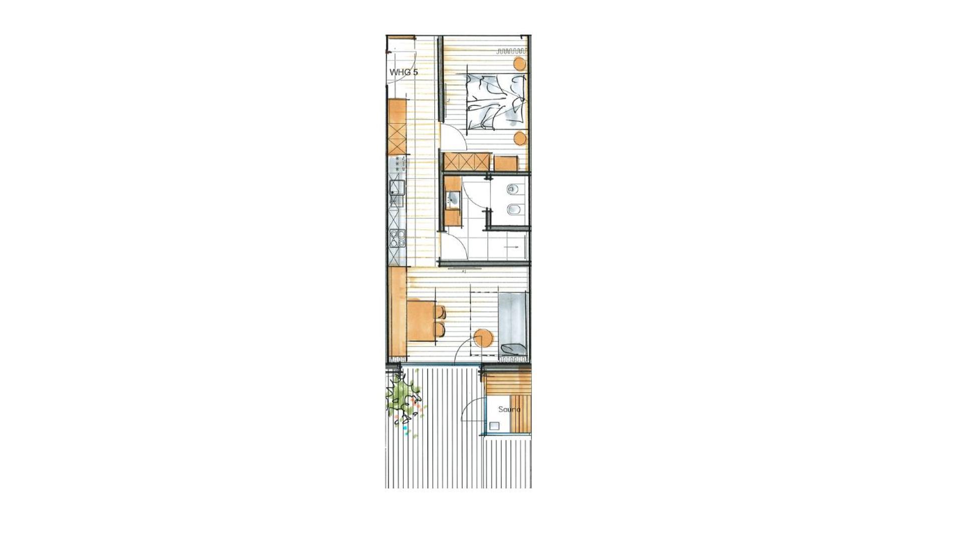 Apartment mit Sauna