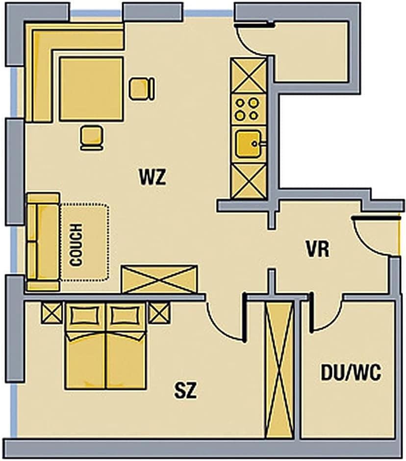 Appartement met 1 Slaapkamer