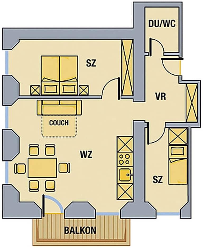 Appartement met 2 slaapkamers